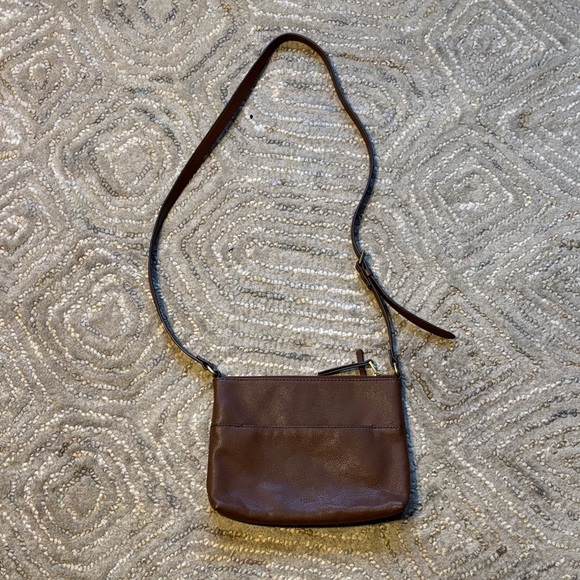 Fossil Handbags - Fossil Brown Leather Crossbody Bag